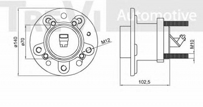 TREVI AUTOMOTIVE wb1701 -  Комплект подшипника ступицы колеса